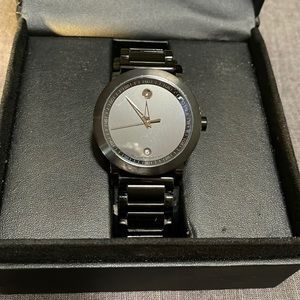 Movado Watch Black (needs battery)